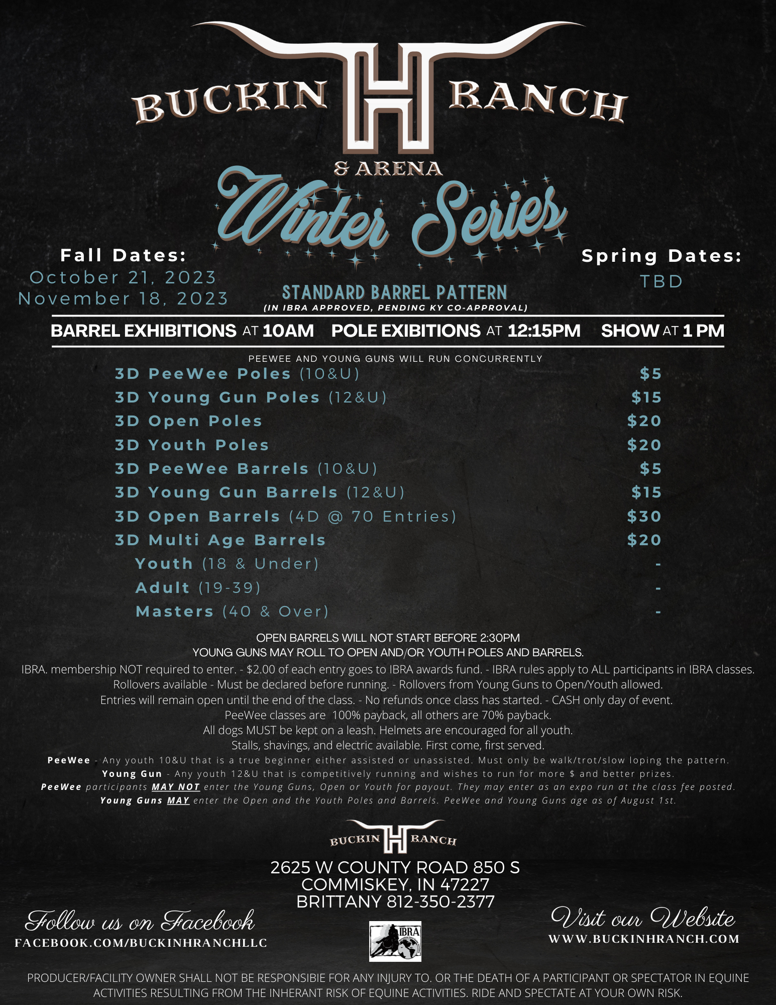 Winter Barrel Racing 2023-2024 Winter Barrel Racing Series – Buckin' H Ranch